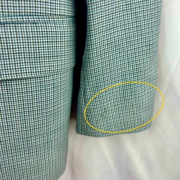 Peter Millar Sport Coat Blazer Men 42 Tall Blue Gray Micro Check Plaid‎ 2 Button - Picture 5 of 9